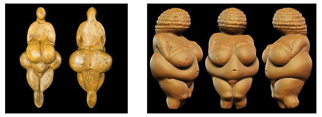 Sculptures - Venus de Lespugue y Venus de Willendorf